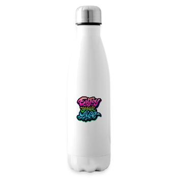 slogan illustration style art vector fashion graphics - Insulated Water Bottle - white - Right