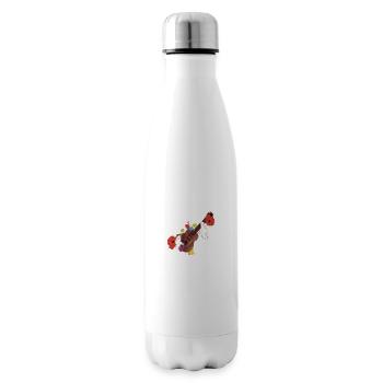 Peace and love - Insulated Water Bottle - white - Right