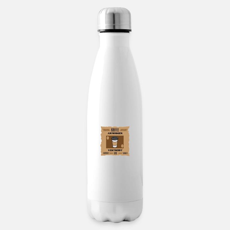Kaffee Spruch - Isolierflasche - Weiß