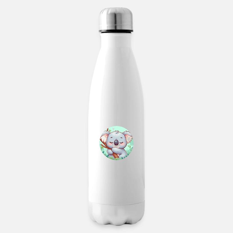 happy koala bear koala - Insulated Water Bottle - white