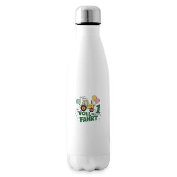 Cooler Traktor 1. Geburtstag: Bestseller Geschenk! - Isolierflasche - Weiß - Rechts