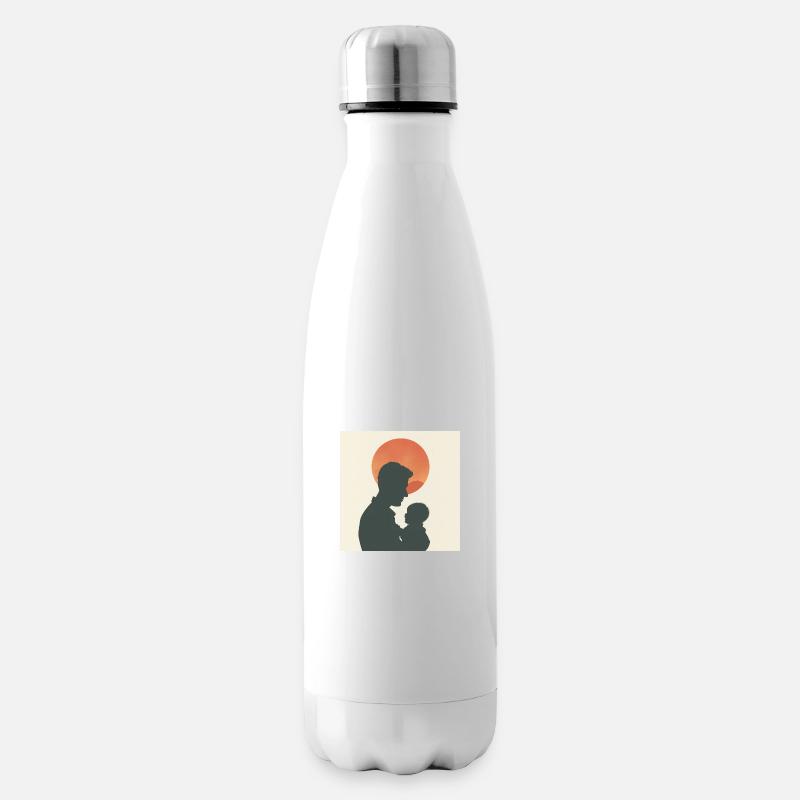 Daddy Silhouette - Insulated Water Bottle - white