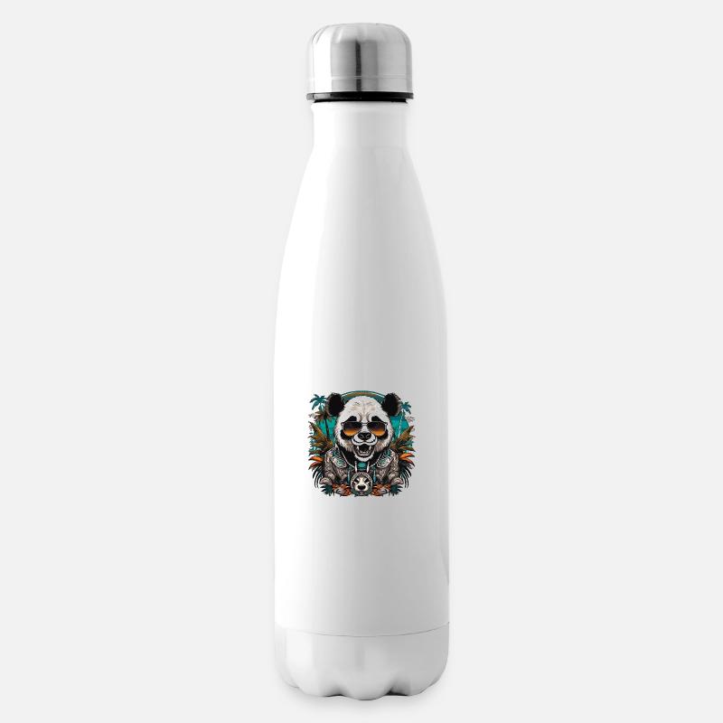 Tattoo / Tier / Kunst / cool / Comic / Panda - Isolierflasche - Weiß