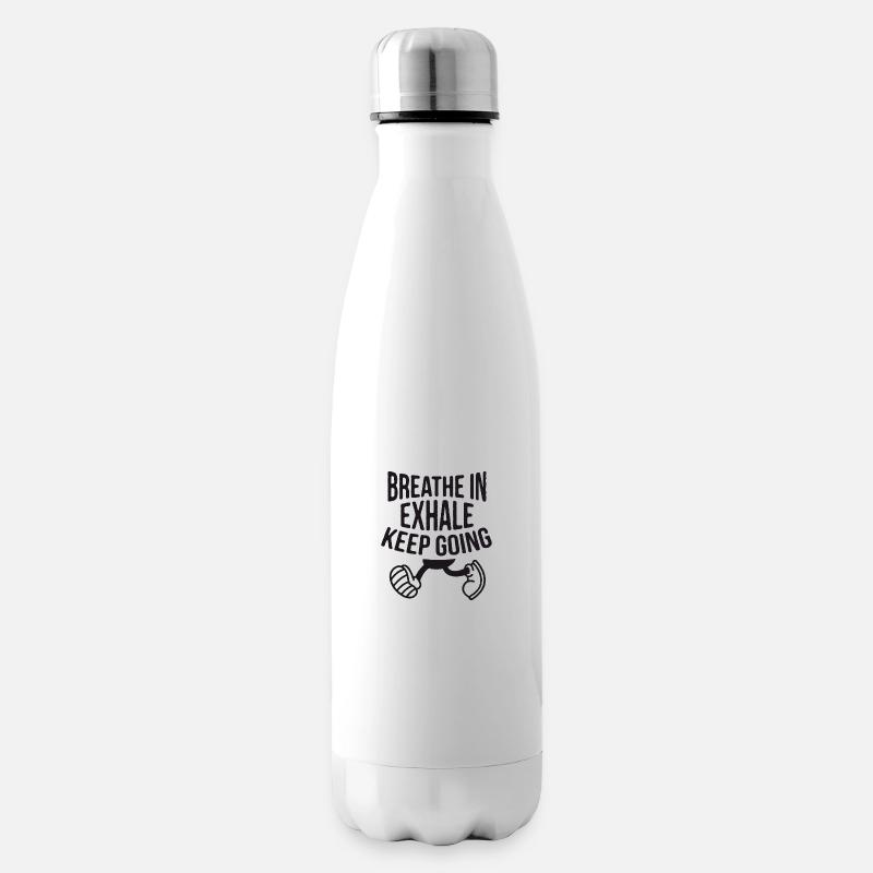 INHALE. Keep going. - Isolierflasche - Weiß