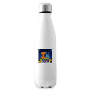 "IN YOUR FACE" chemistry design - Insulated Water Bottle - white - Right