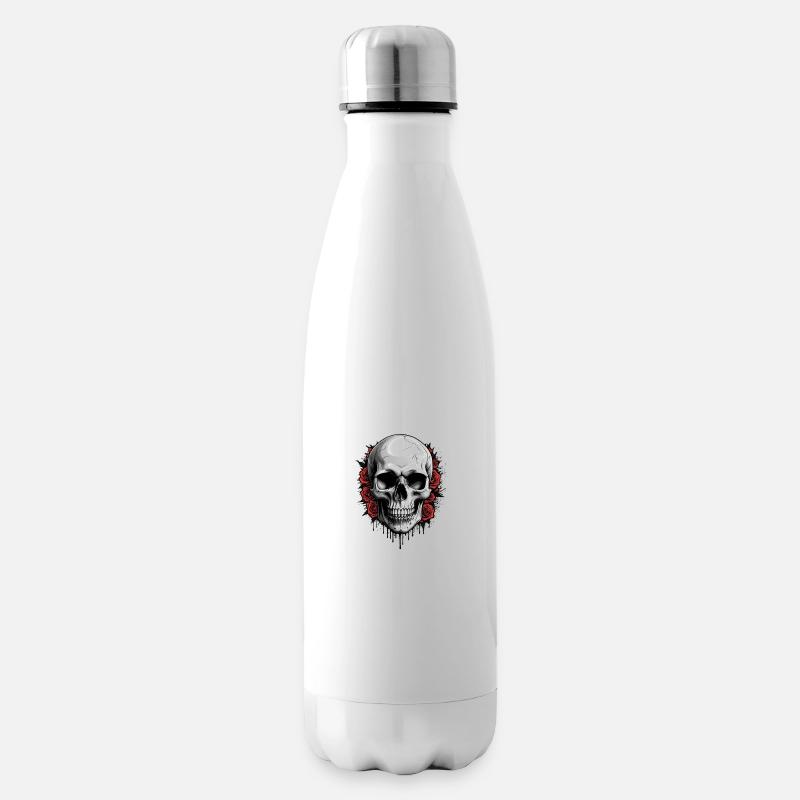 Skull Style - Isolierflasche - Weiß