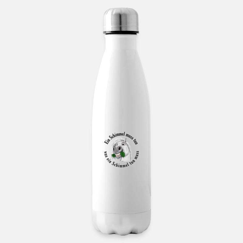 Pummelpony Nimmersatt Schimmel - Isolierflasche - Weiß