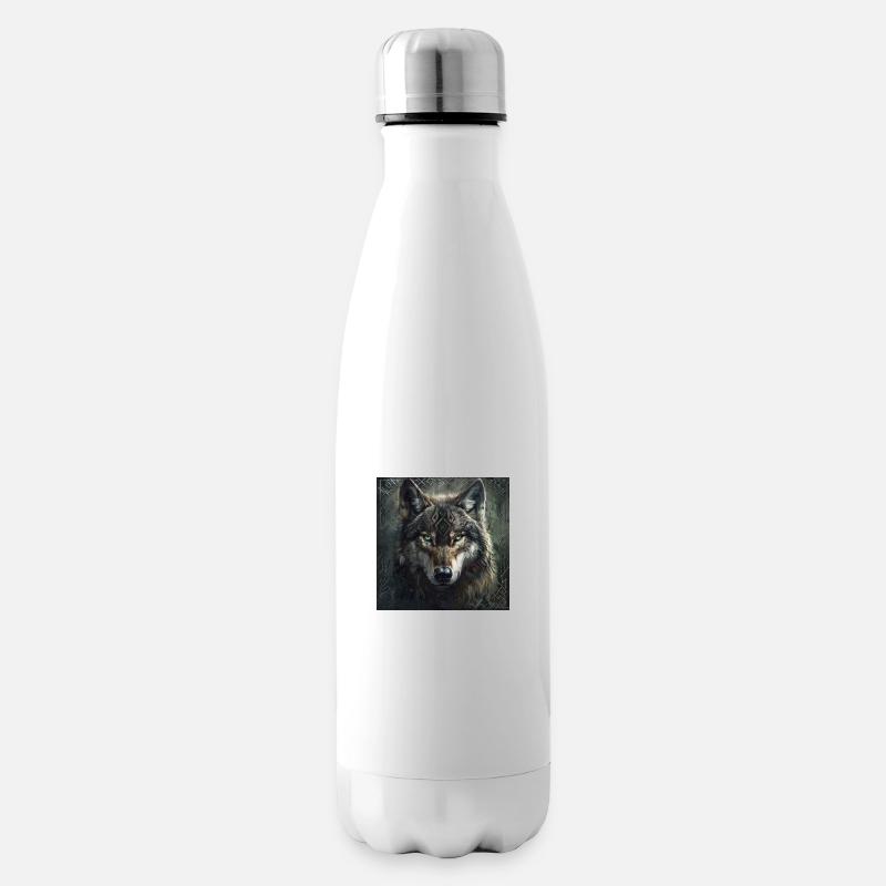 Wikinger Wolf Odins Wölfe Geri & Freki Valhalla - Isolierflasche - Weiß