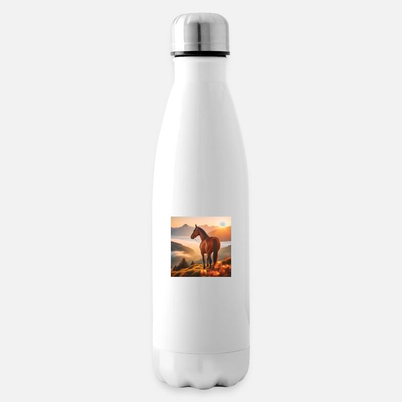 Pferdekunst - Isolierflasche - Weiß