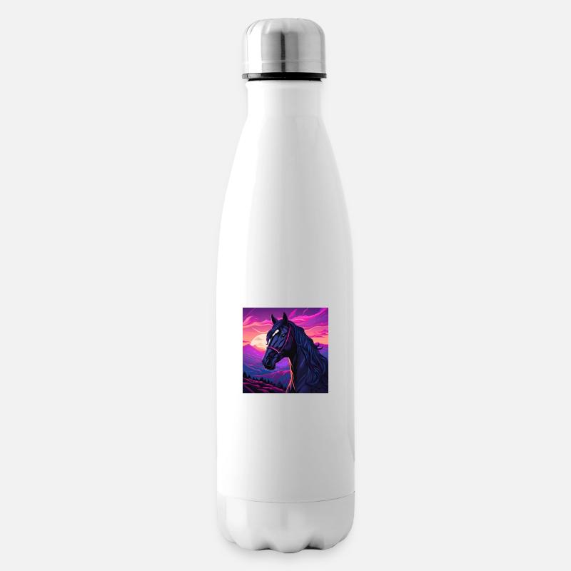 Pferdekunst - Isolierflasche - Weiß
