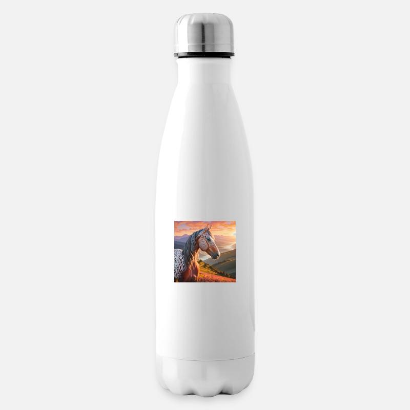 Pferdekunst - Isolierflasche - Weiß
