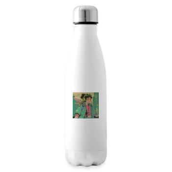 80er Jahre Anime Teen Beruhigender Hochwertiger Modedruck - Isolierflasche - Weiß - Rechts
