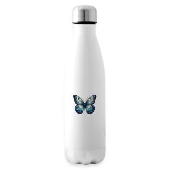 Blue Butterfly - Butterfly - Insulated Water Bottle - white - Right