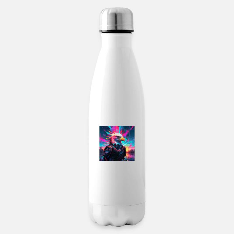 Neon Eagle - Insulated Water Bottle - white
