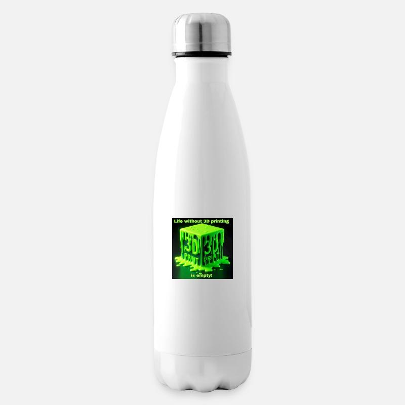 Impression 3D Motif 2 - Bouteille isotherme - blanc