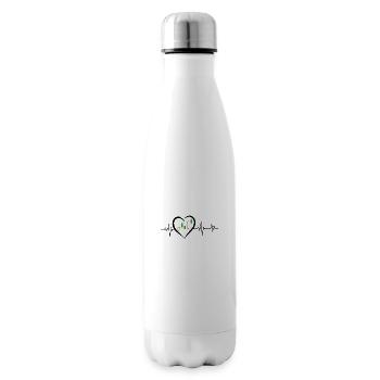 Stock market heartbeat - Insulated Water Bottle - white - Right