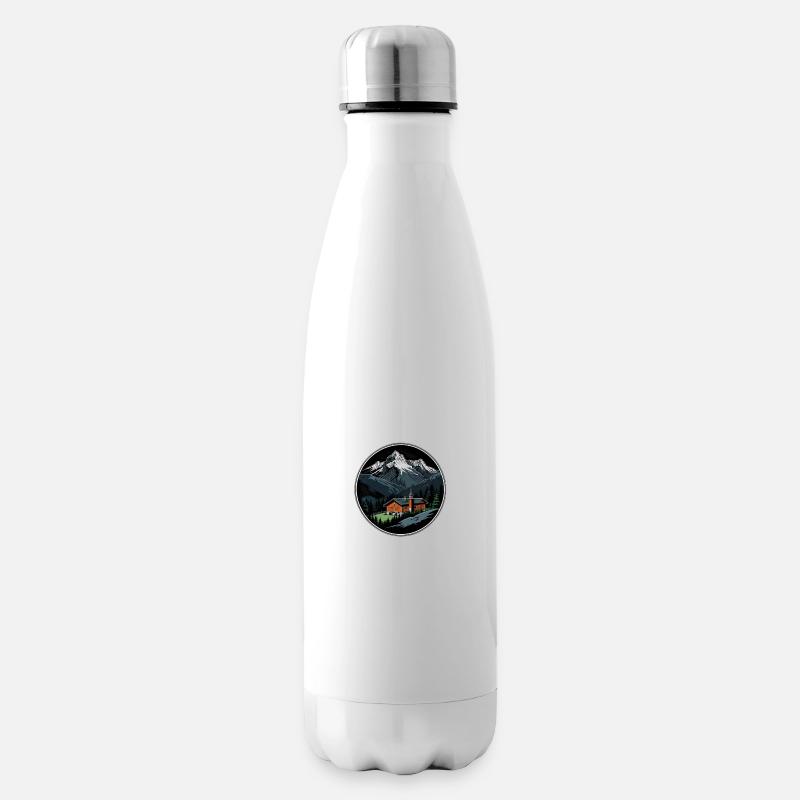 Schweizer Berge - Isolierflasche - Weiß