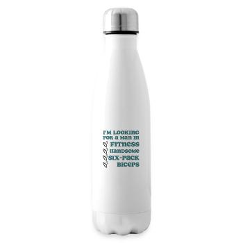 Je cherche un homme en forme - Bouteille isotherme - blanc - Droite