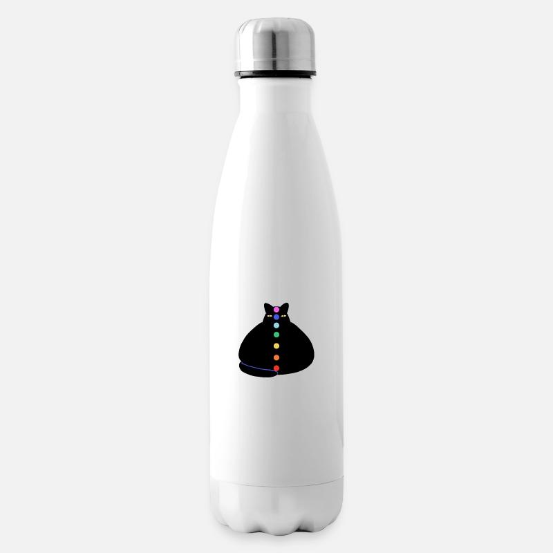 Kra Katze - Isolierflasche - Weiß