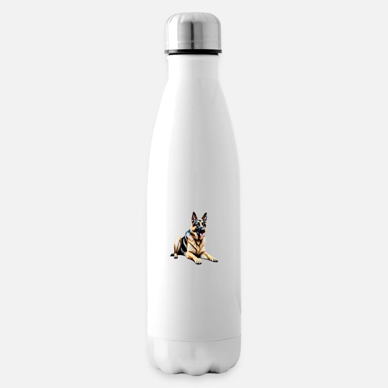 Deutscher Schäferhund - Isolierflasche - Weiß