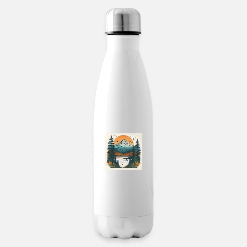 Mountains Calling : un design élégant pour les alpinistes - Bouteille isotherme - blanc