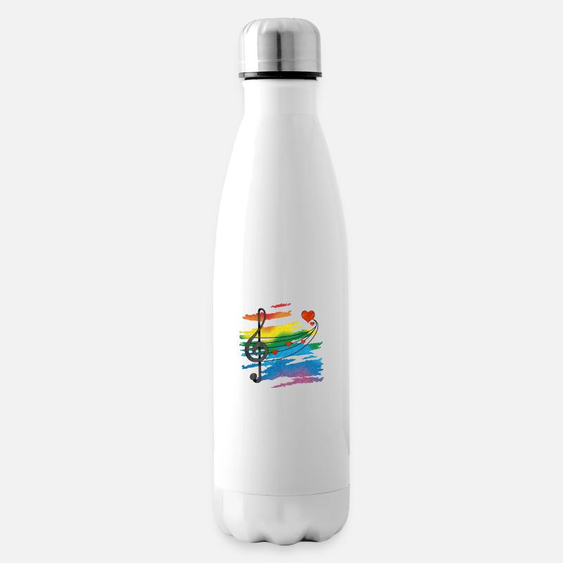 Musik - Isolierflasche - Weiß