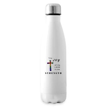 The joy of the Lord is my strength - Insulated Water Bottle - white - Right