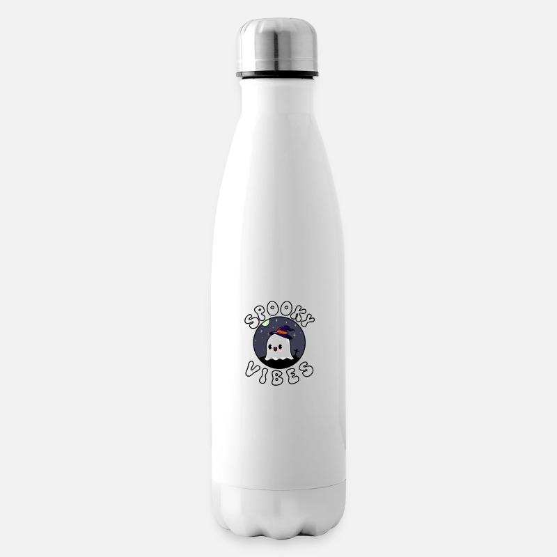 SPOOKY VIBES Logo - Isolierflasche - Weiß