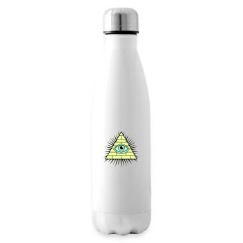 Illuminati Pyramid - Insulated Water Bottle - white - Right