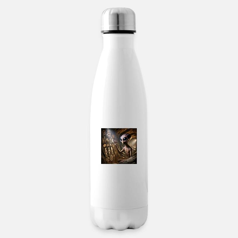 Prähistorischer Außerirdischer - Isolierflasche - Weiß