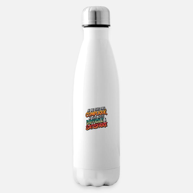 Je ne suis pas compliqué, je suis juste difficile - Bouteille isotherme - blanc