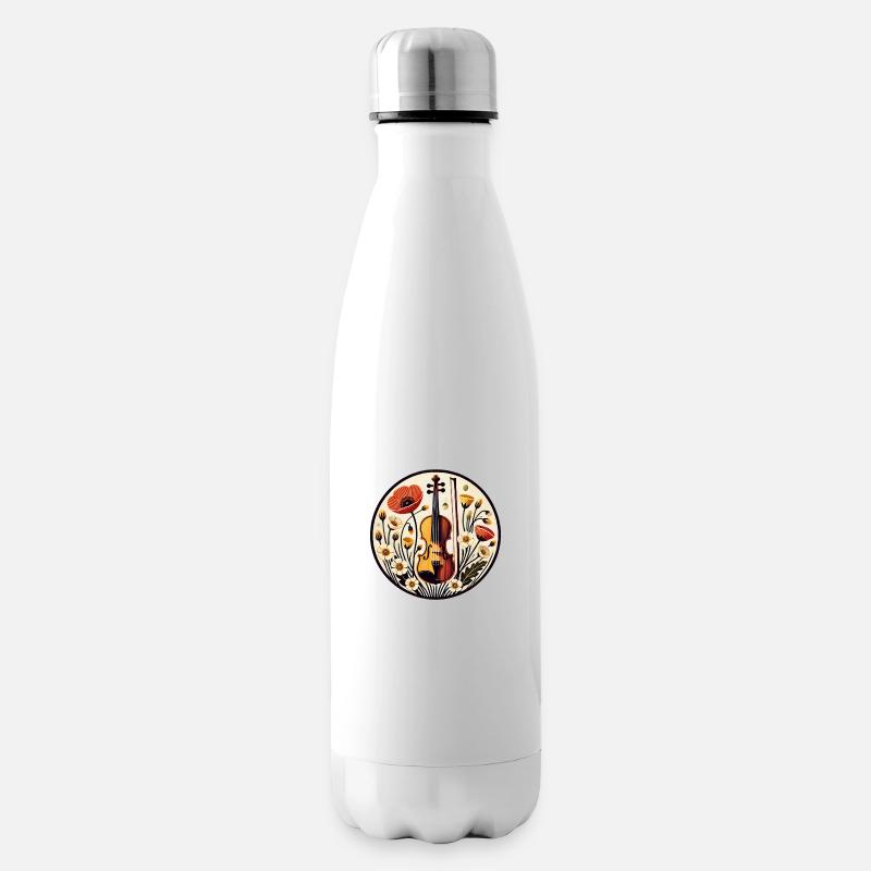 Geige - Isolierflasche - Weiß