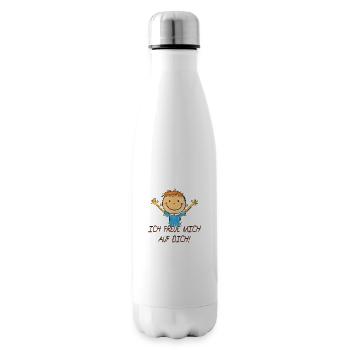 Ich freue mich auf dich - Isolierflasche - Weiß - Rechts