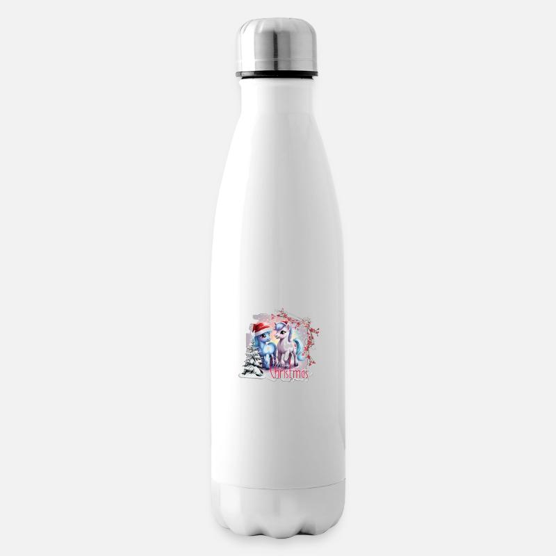 MerryChristmasPonys - Isolierflasche - Weiß