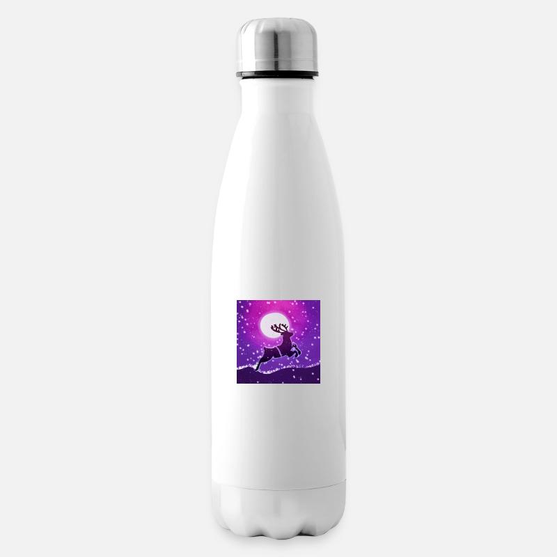 Renne au galop - Bouteille isotherme - blanc