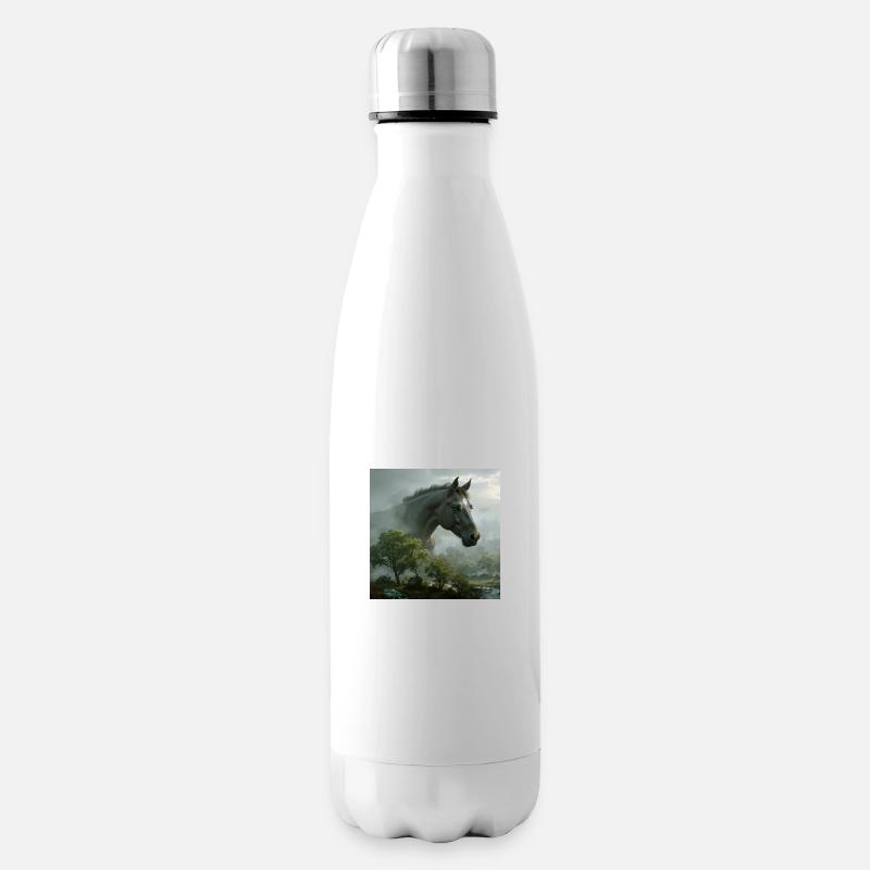 Pferd Star - Isolierflasche - Weiß