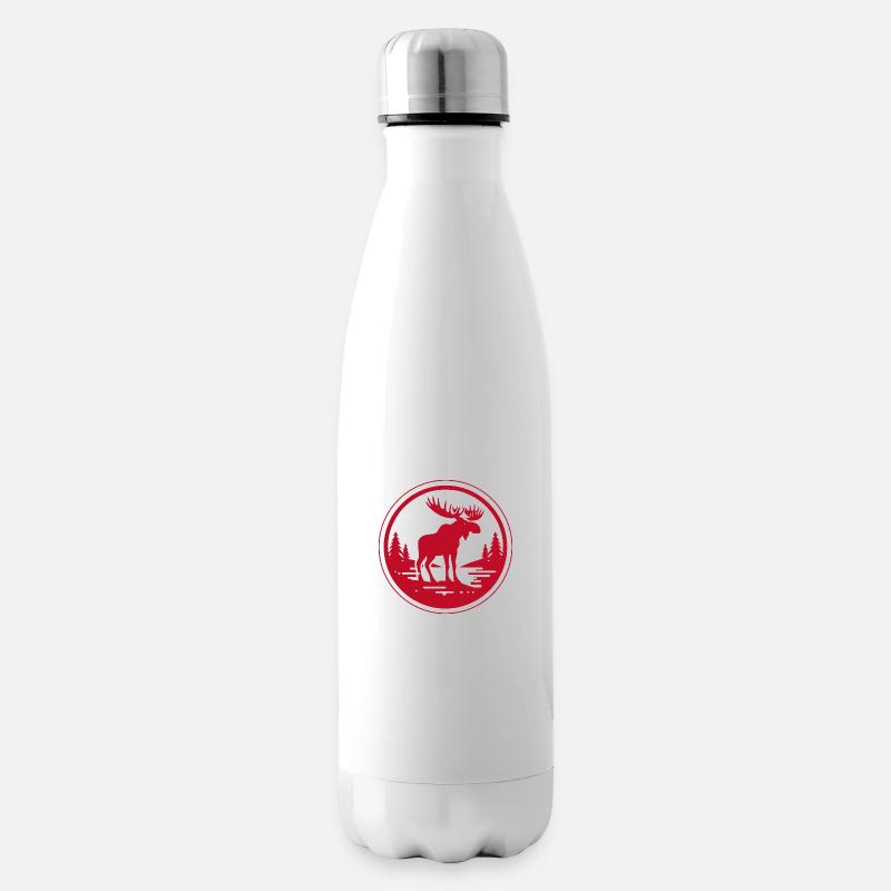 Rød elg - Isolierflasche - Weiß