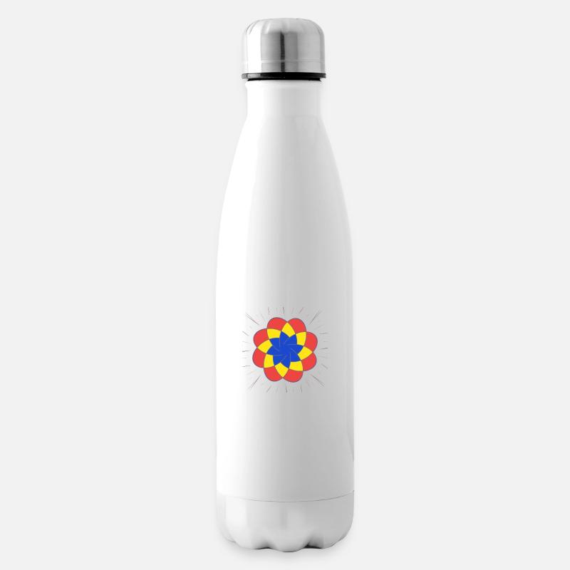 Abstrait avec un motif - Bouteille isotherme - blanc