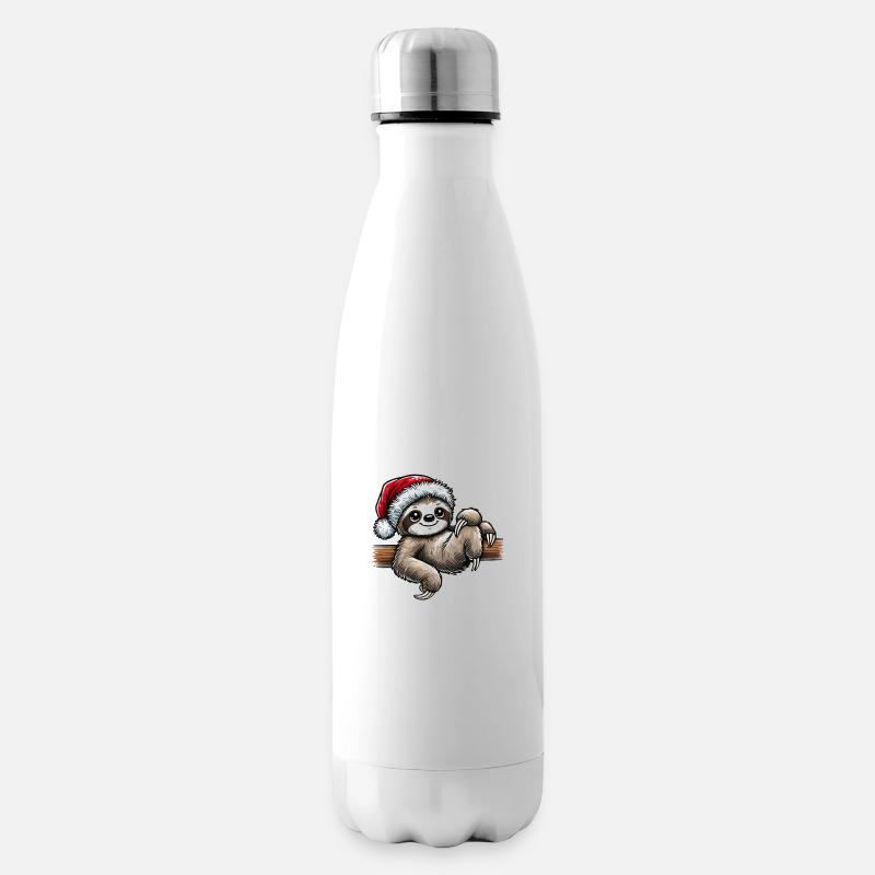 Faultier Weihnachten - Isolierflasche - Weiß
