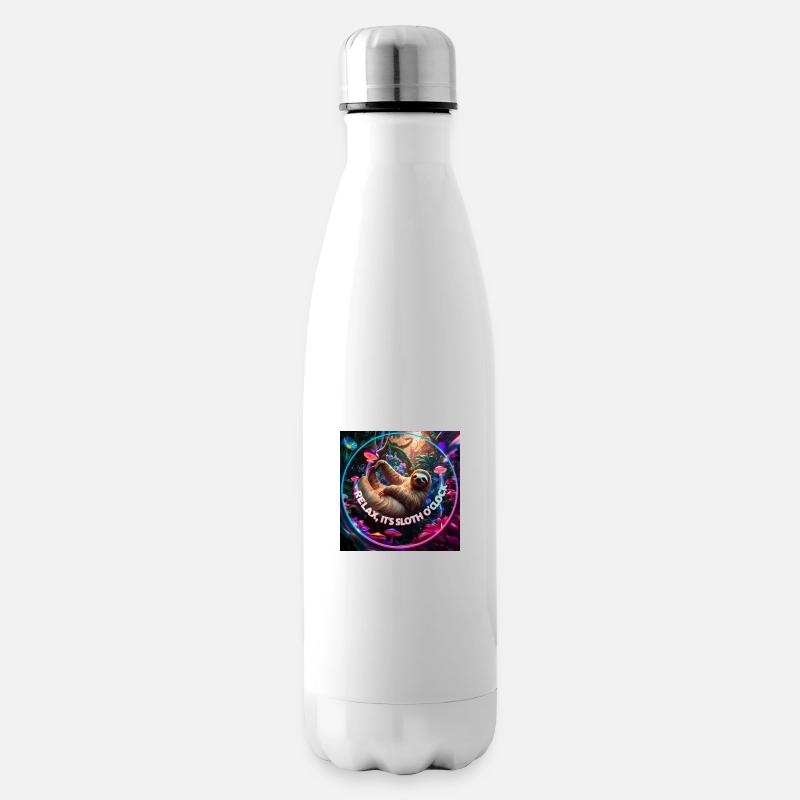 Relax it’s sloth o clock - Insulated Water Bottle - white
