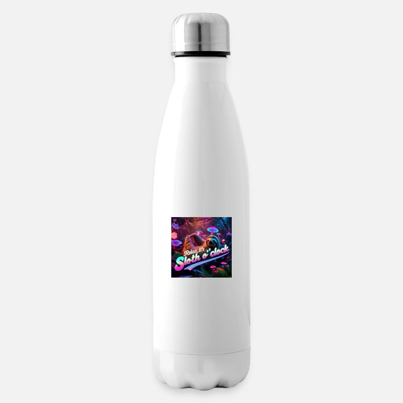 relax it’s sloth oclock - Insulated Water Bottle - white
