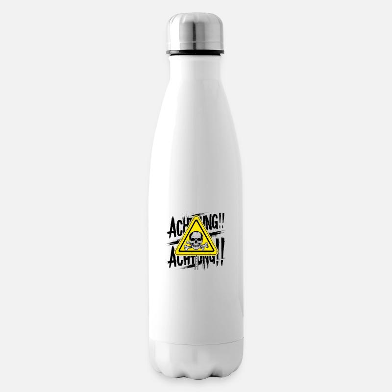 Achtung - Isolierflasche - Weiß