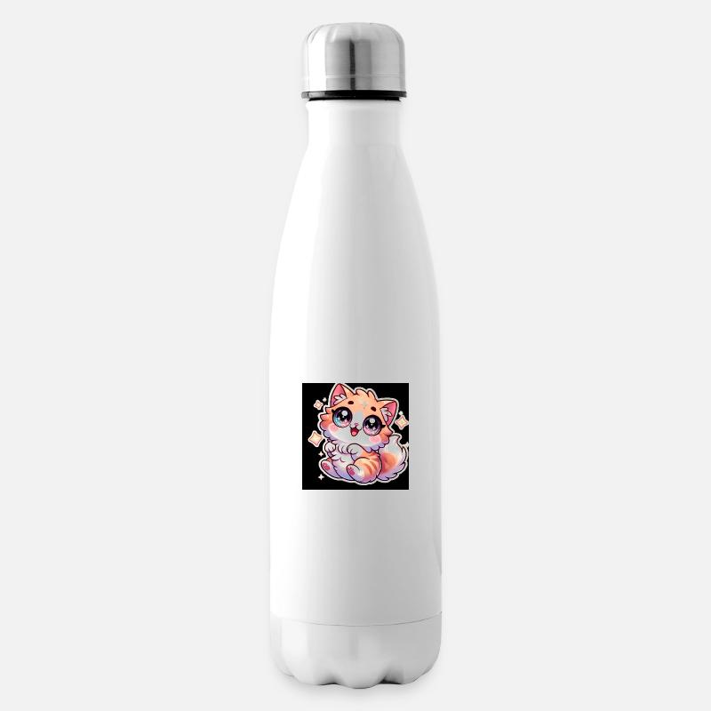 Chat mignon - Bouteille isotherme - blanc