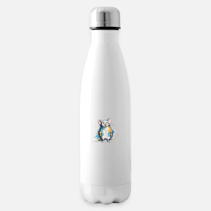 Maus - Isolierflasche - Weiß