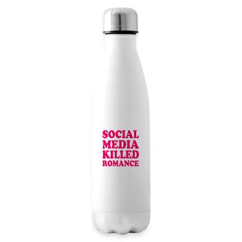 social media killed romance - Bouteille isotherme - blanc - Droite