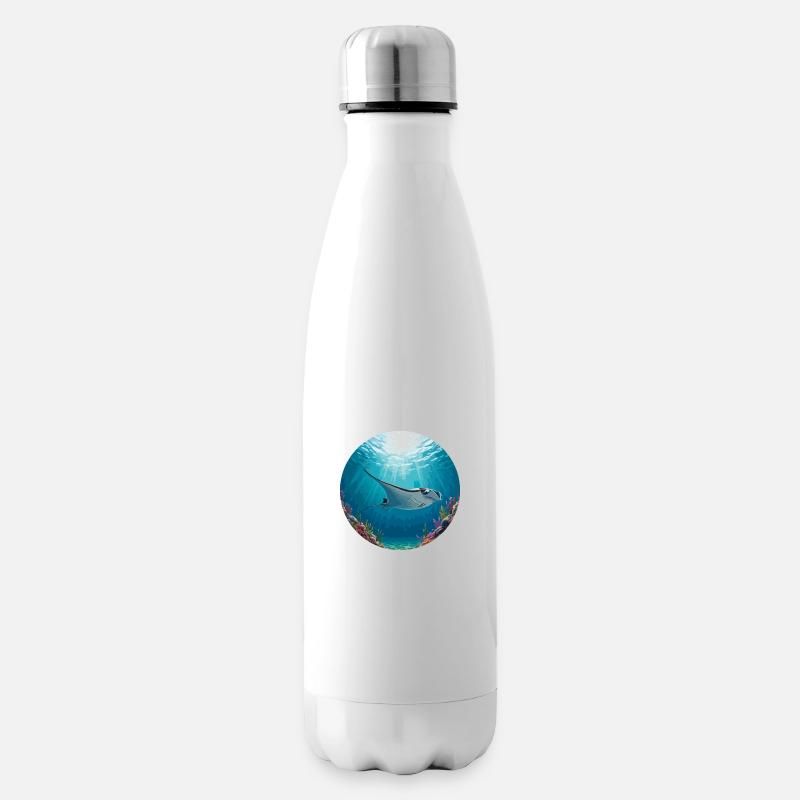 Mantarochen in der Sonne - Isolierflasche - Weiß