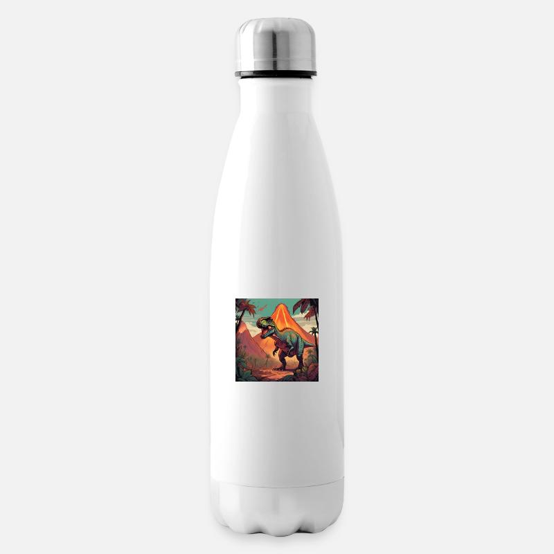 T-Rex Dinosaurier Dinosaur - Insulated Water Bottle - white