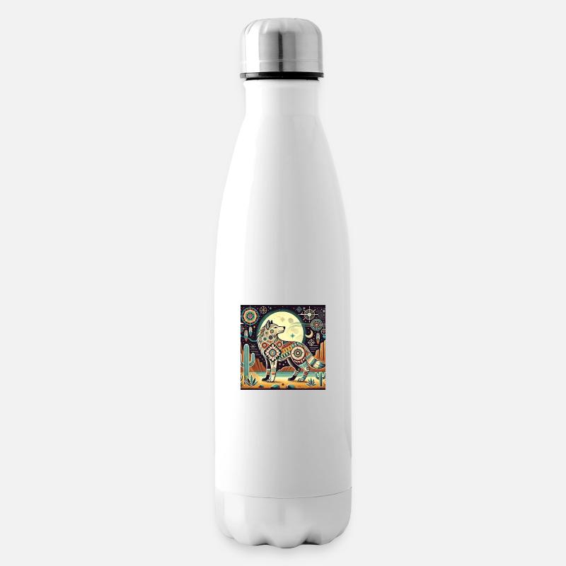 Wolf on your Side - Insulated Water Bottle - white