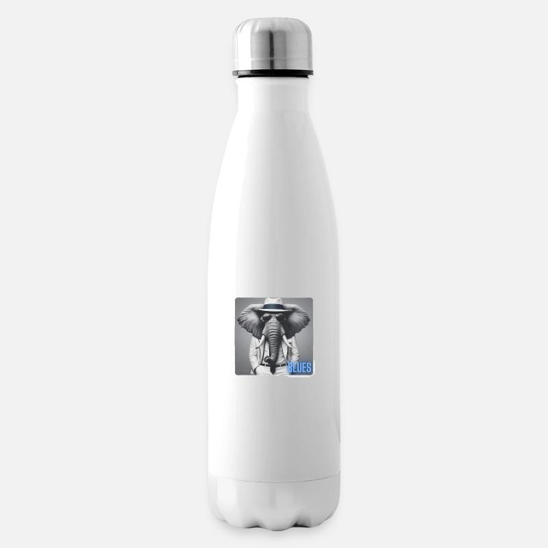 Elefant mit Anzug und Sonnenbrille - Isolierflasche - Weiß