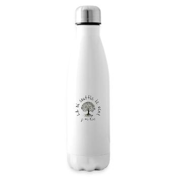 Là où souffle le vent, je me tiens ! vêtements bio - Bouteille isotherme - blanc - Droite